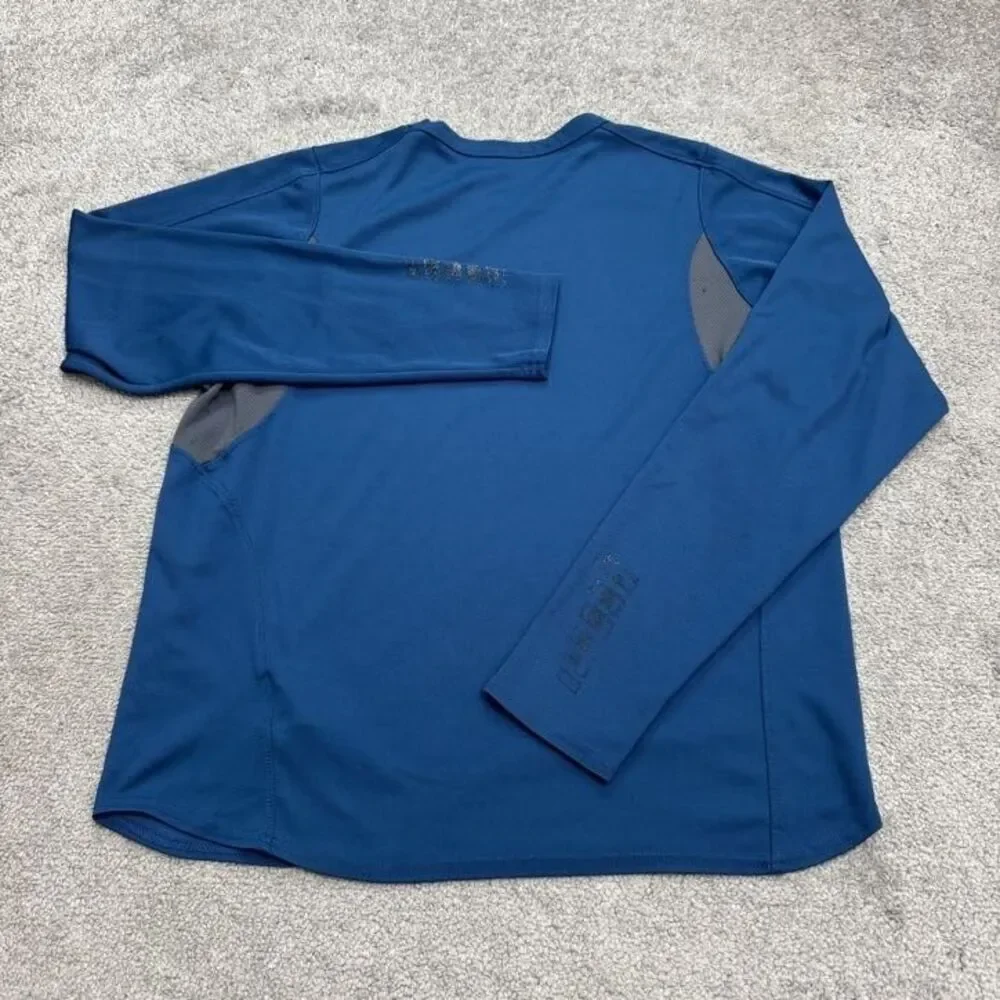 Nike Vintage Y2K Long Sleeve Active T-Shirt Mens Medium Blue Crew Athletic Tee